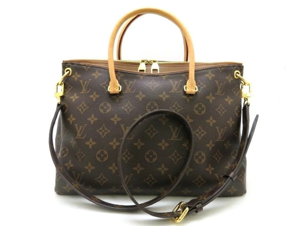 LOUIS VUITTON Pallas 2way Shoulder Bag Monogram Aurore